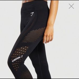 Gymshark Flawless Knit Black Tights